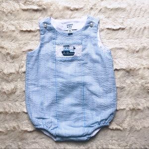 Crown and Ivy Baby Boy Seersucker Bubble, Sz 6M